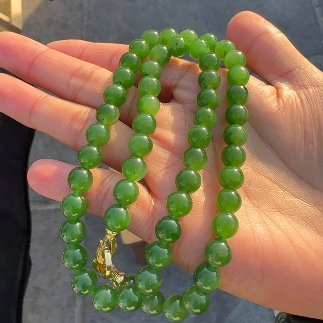 和田玉颈饰未镶嵌卡8碧玉微矿点多样性拍一发一