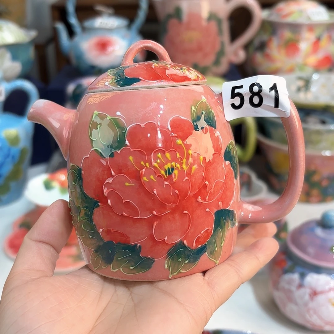 景德镇手绘高温釉下彩陶瓷茶具