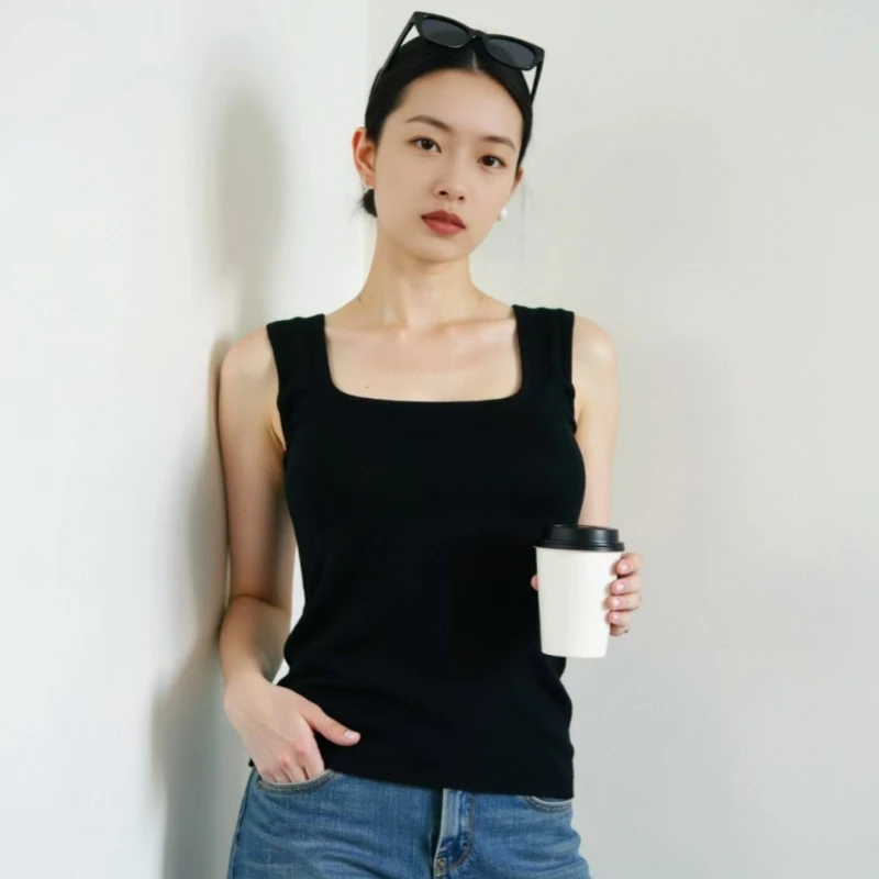 「三醋酸+兰精天丝」吊带背心女2025年新款小衫马甲打底无袖上衣