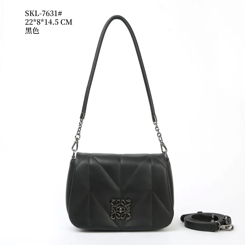 SKL-7631-黑色轻奢女士时尚新款单肩包