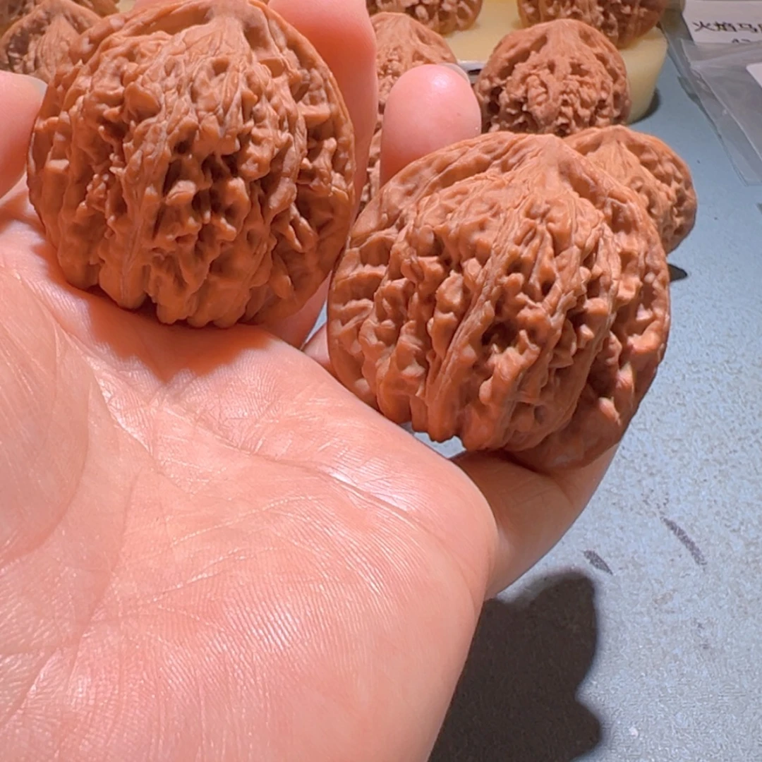 文玩核桃把件三角楼45
