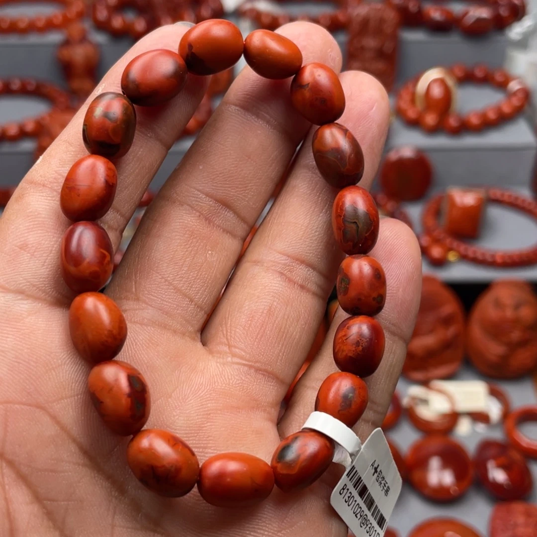 南红玛瑙未镶嵌珠宝奇石单圈