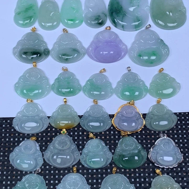 翡翠未镶嵌颈饰天然