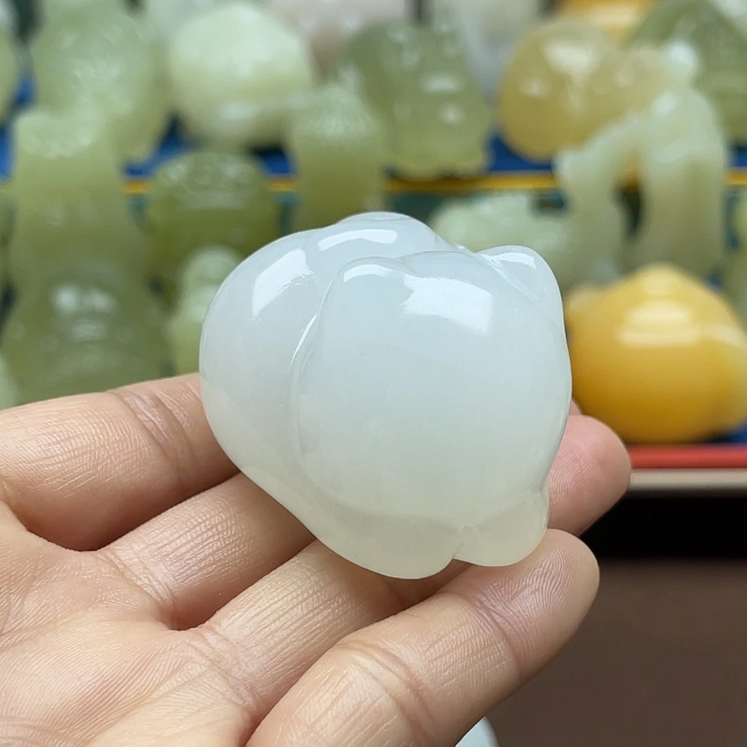 幸****玉天然桌面小摆件