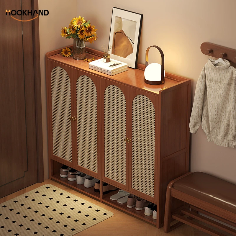 门口鞋柜轻奢高级感入户柜一体大容量门外楼道外家居收纳置物鞋架