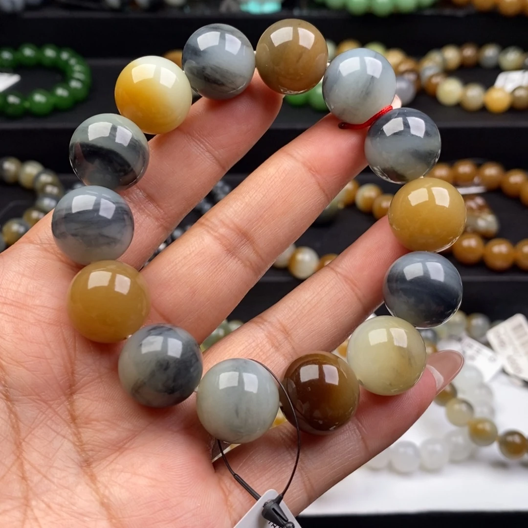 半***影和田玉未镶嵌手链