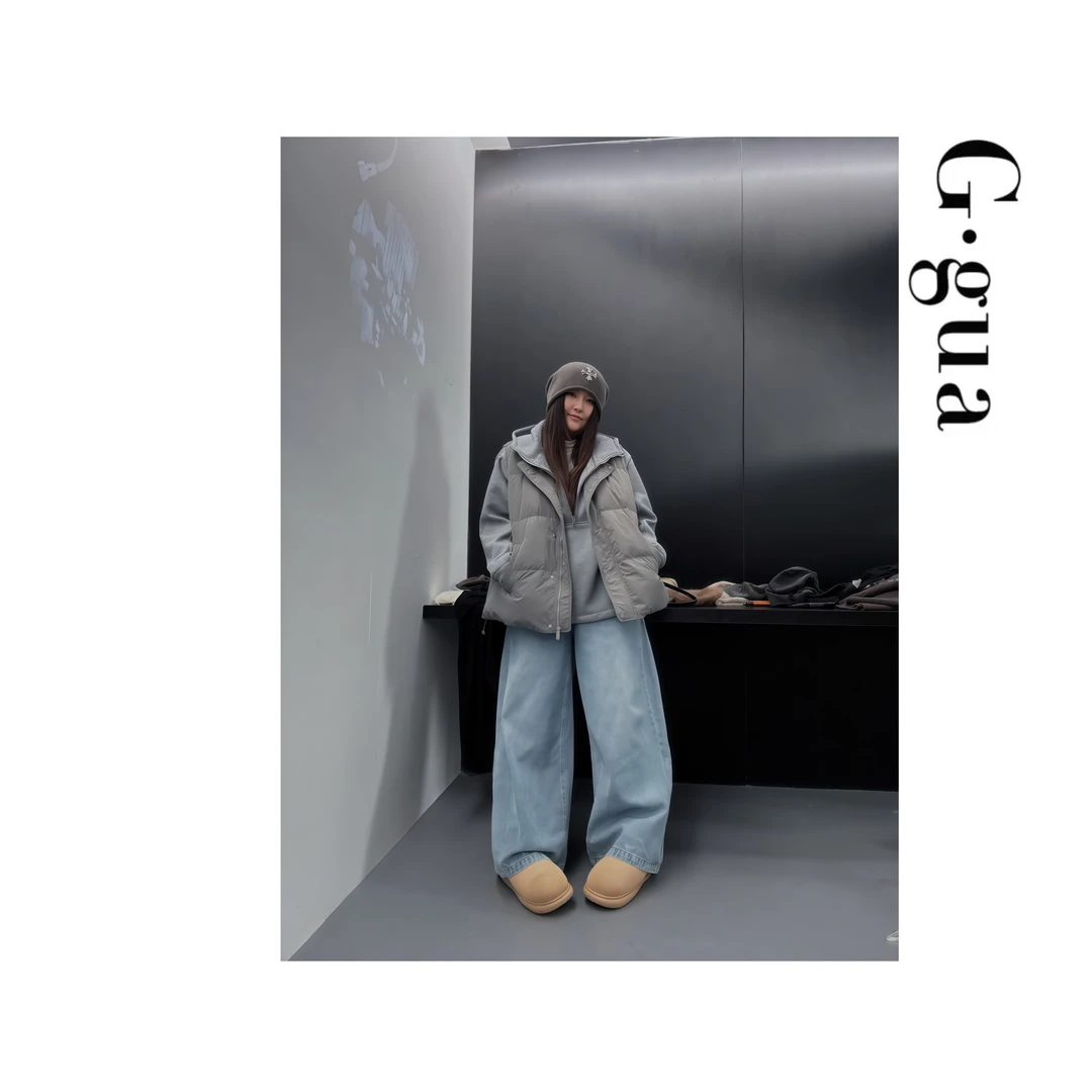 【张_Ggua】大码韩系松弛连帽简约卫衣+立领无袖加厚马甲宽松百搭