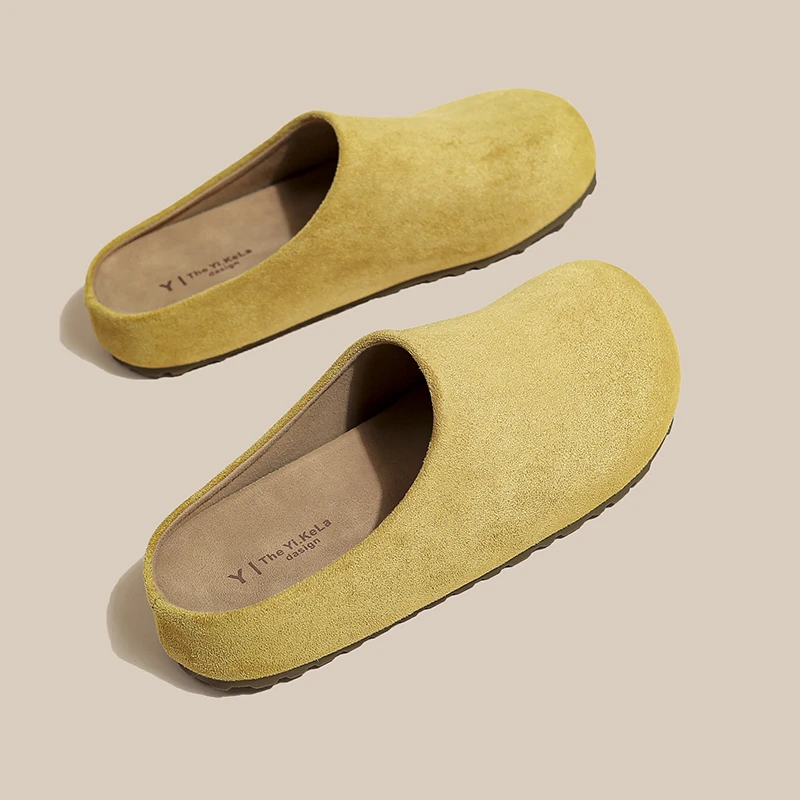 厚底勃肯鞋半拖女外穿2025春夏新款内一脚蹬懒人休网红闲包头拖鞋