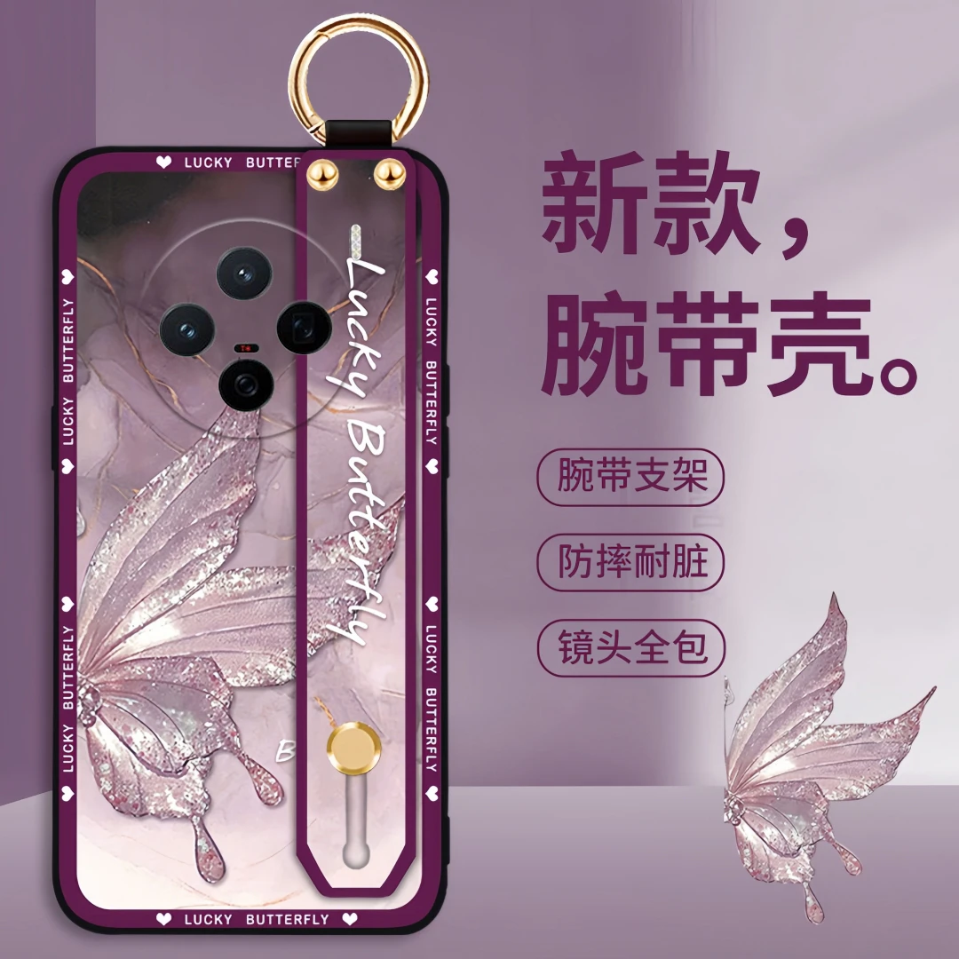 蝴蝶适用vivo x200s手机壳防摔x200ultra全包边斜挎挂绳腕带女款