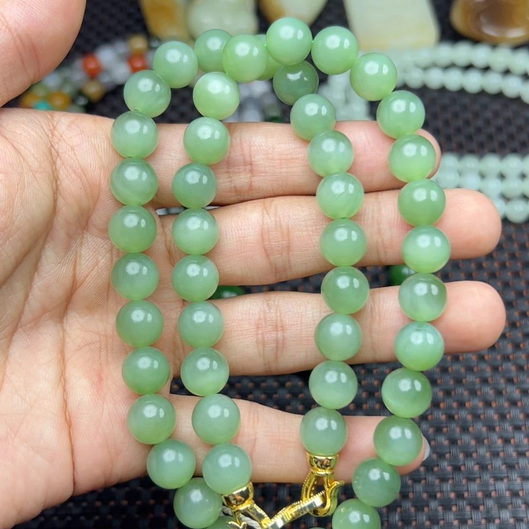 和田玉未镶嵌挂件项链