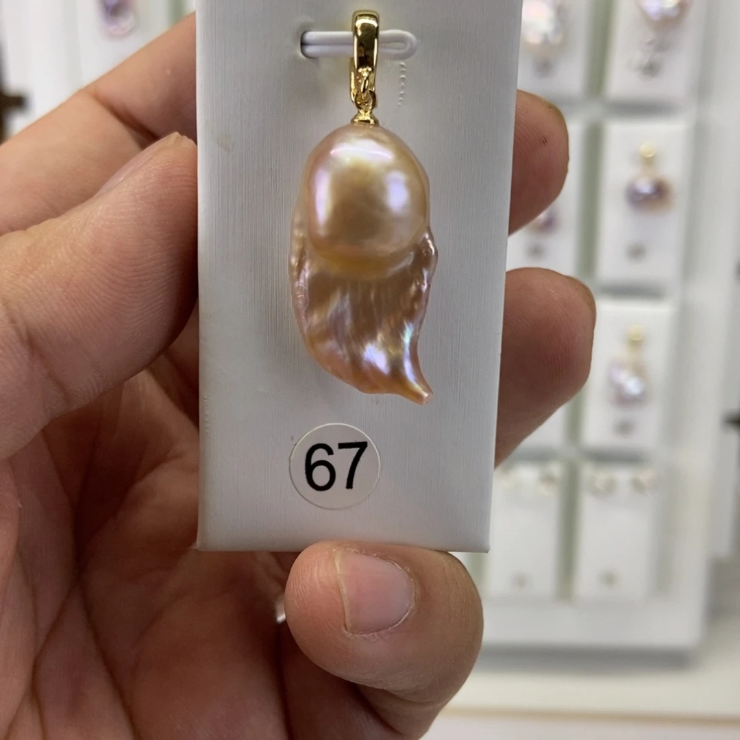 吊坠(不含链)淡水珍珠合金