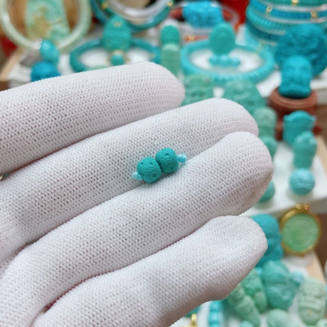 绿松石未镶嵌珠子6mm