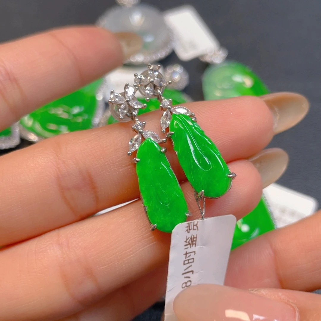 翡翠银S925镶嵌挂件