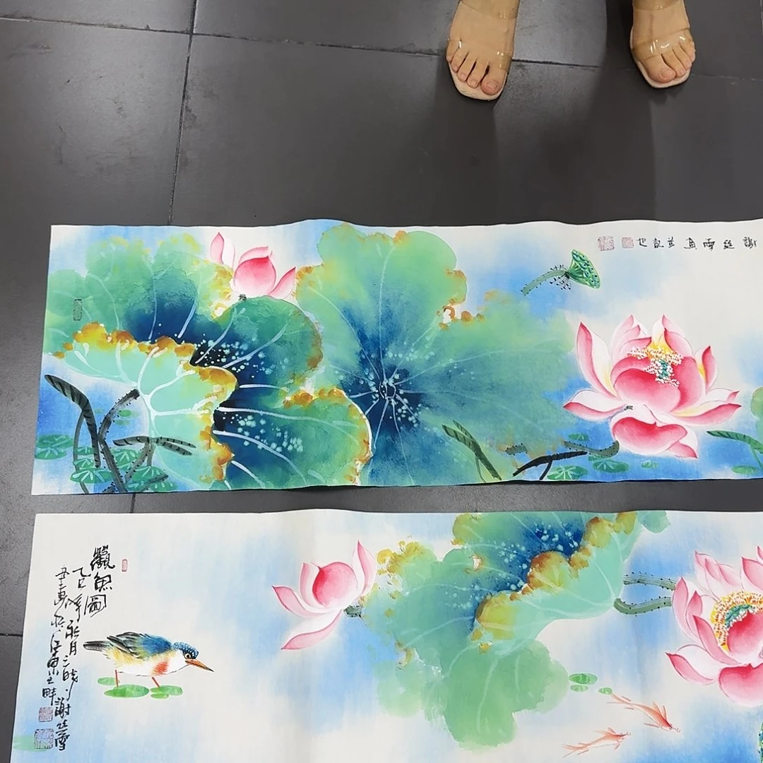 闻***生国画国画荷花国画
