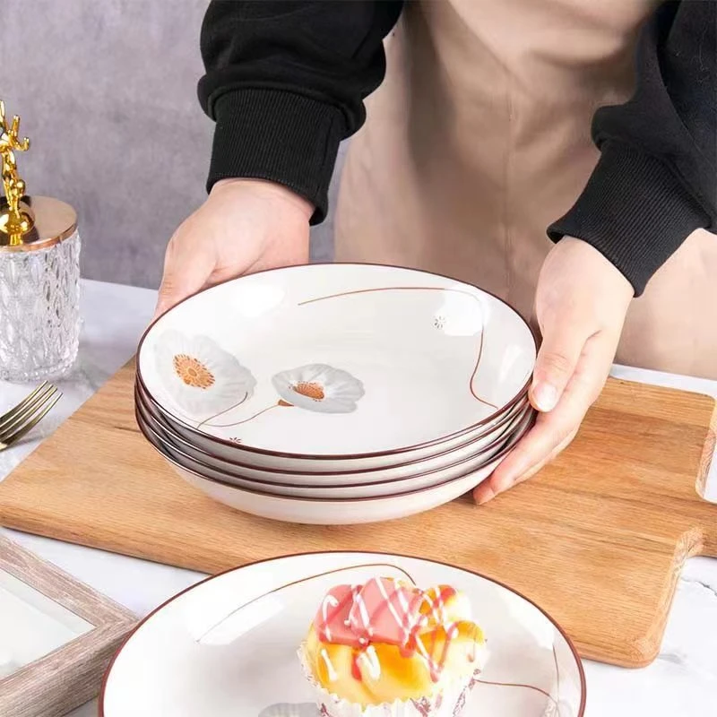 八英寸岁月静好圆盘6个家用餐具   收到有问题破损免费补发