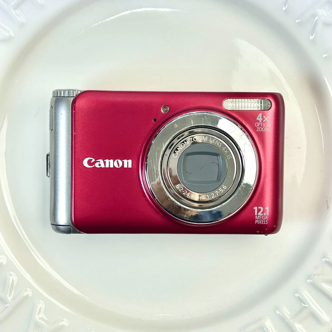 9新 Canon/佳能 A3100is 红色 1200w像素4倍光变 冷白皮氛围感ccd