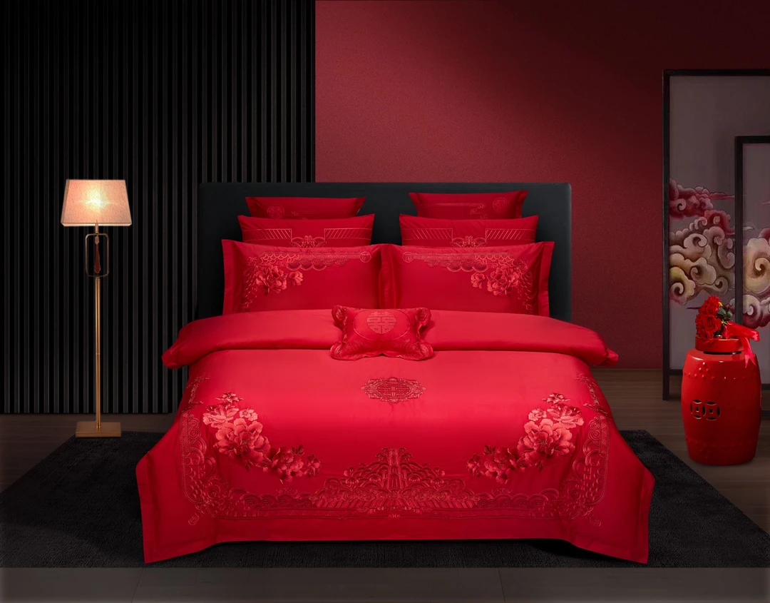 【金玉满堂】高端刺绣结婚婚庆绣花喜庆婚被婚被中式