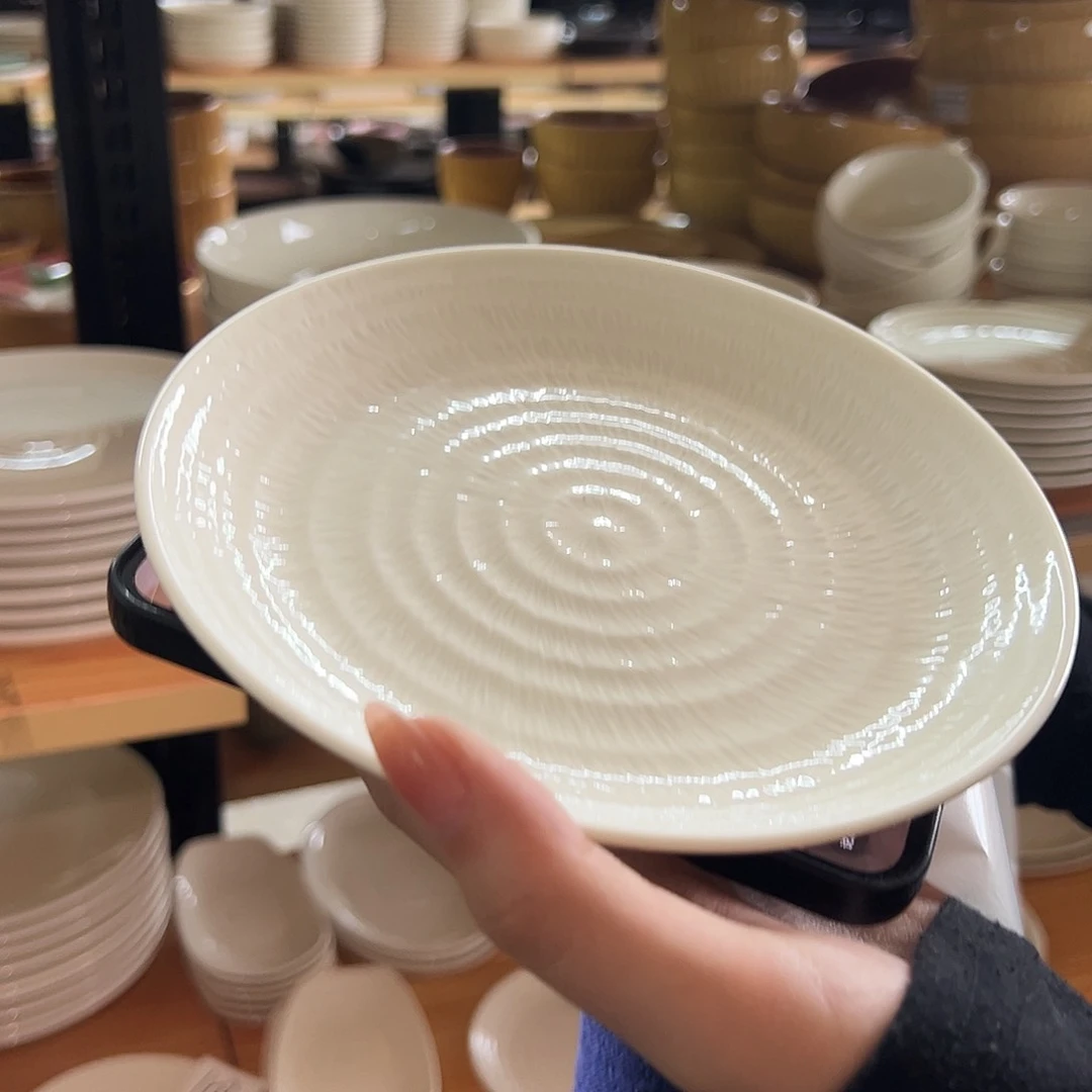 新骨瓷104微瑕白挑刀6.5寸吐骨碟点心盘
