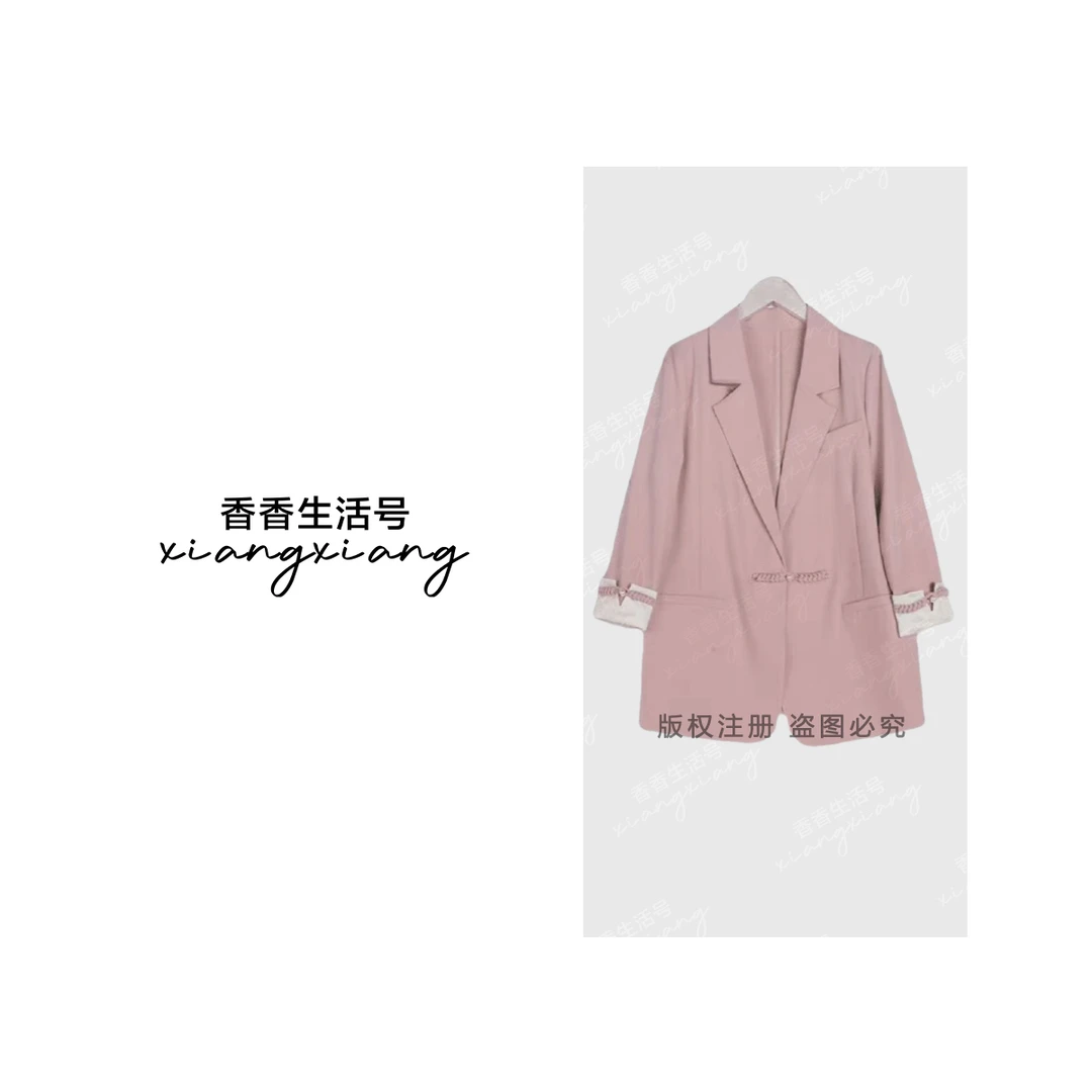 【香香专属】2025年新款薄款   半衬精包边  垫肩西装