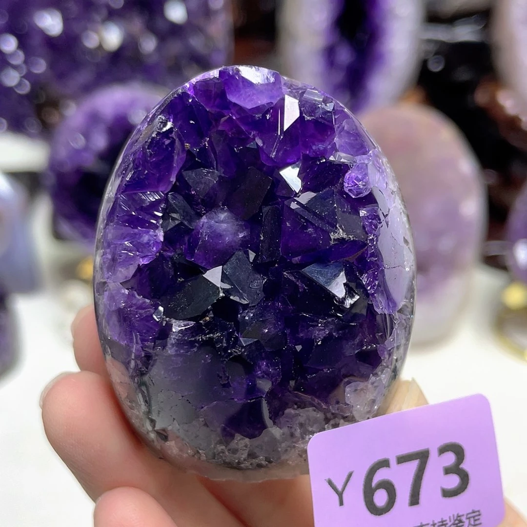 紫晶摆件未镶嵌晶震