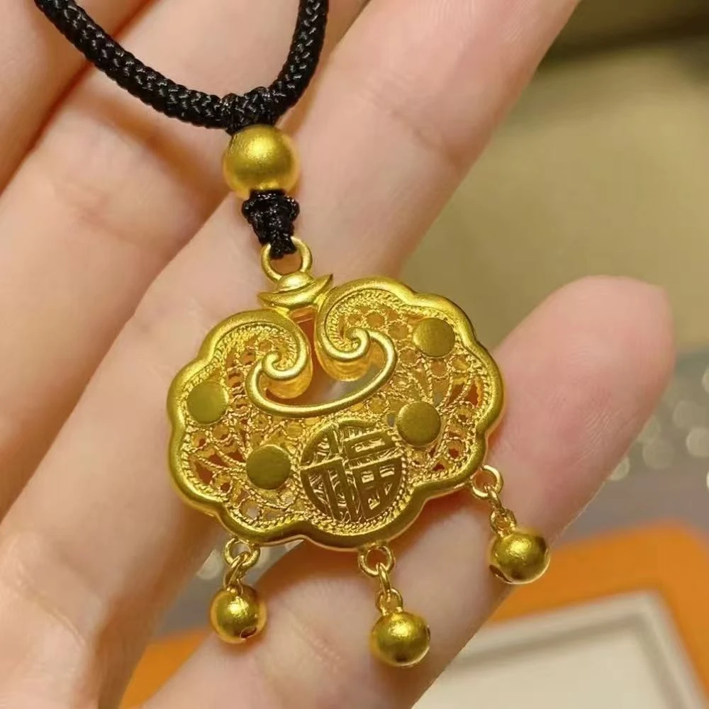 合金吊坠 2025【平安锁吊坠】新款时尚 气质潮流 百搭大气 精美精致