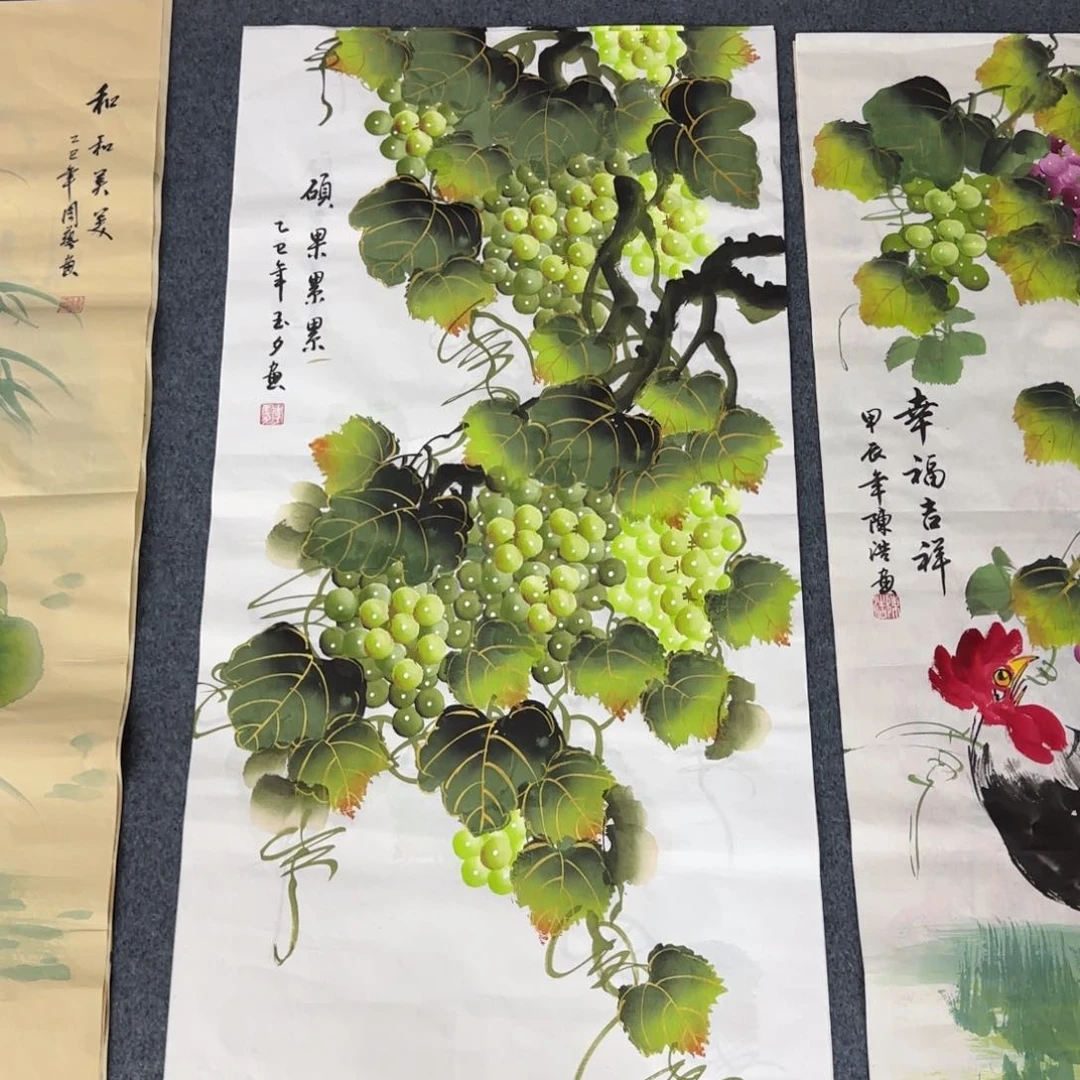 国画尺寸50X100手绘作品
