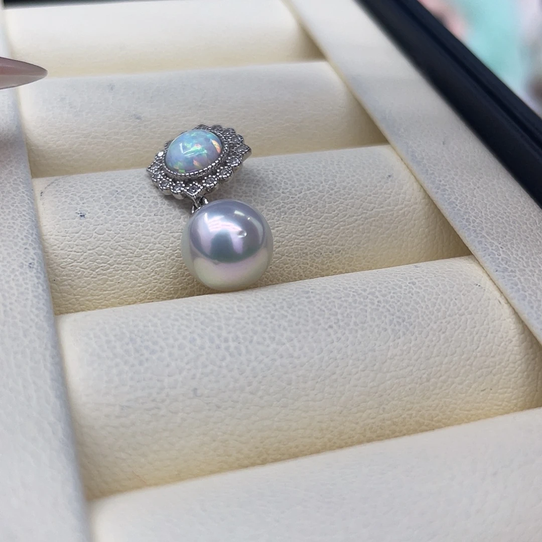 海水珍珠颈饰银S925镶嵌