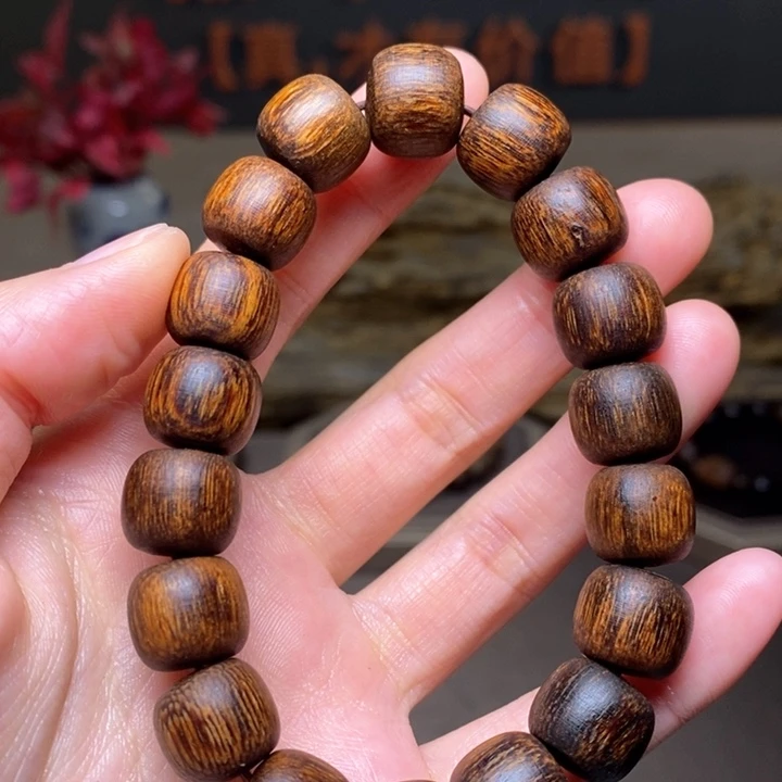 沉香手串越南富森红土糖心料限量款1.2