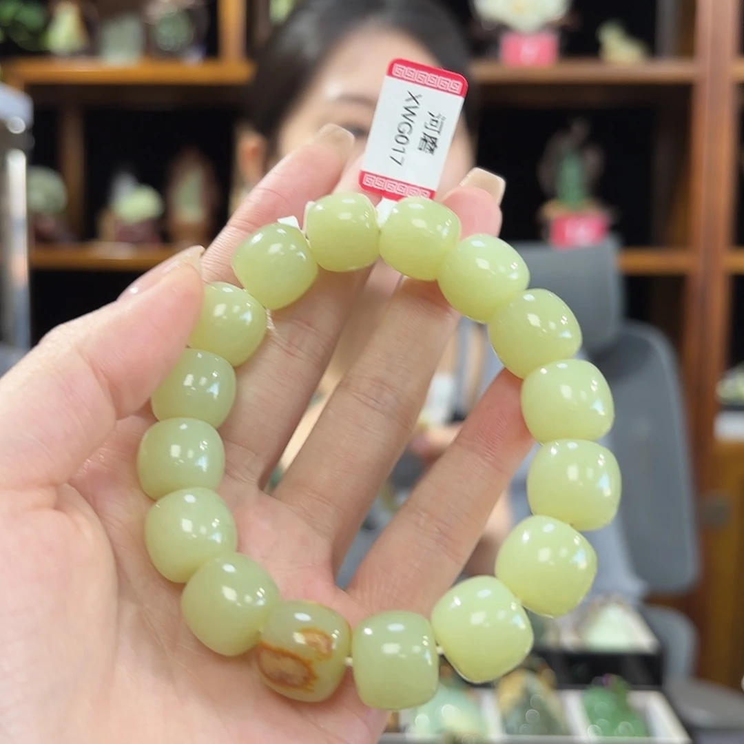 岫岩河磨玉（透闪石质玉）手串未镶嵌