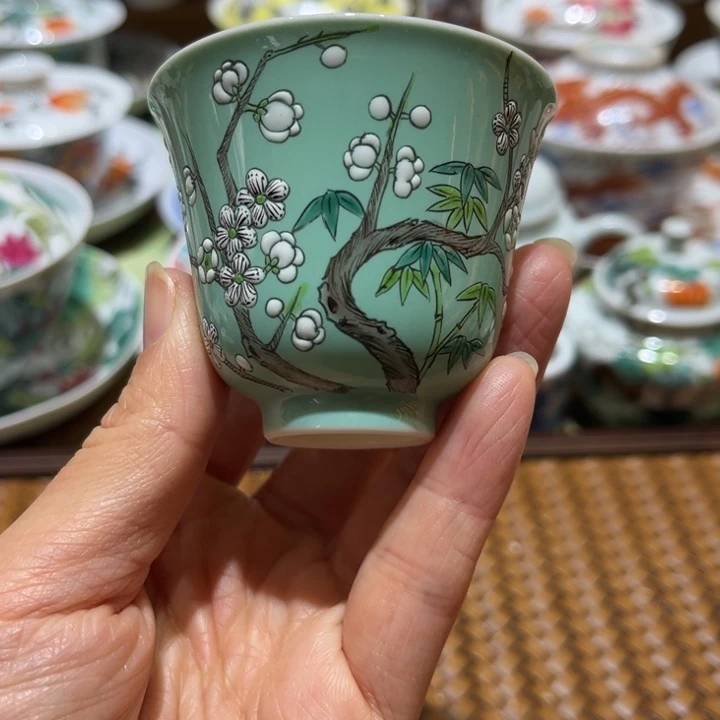 手绘茶杯盖碗陶瓷