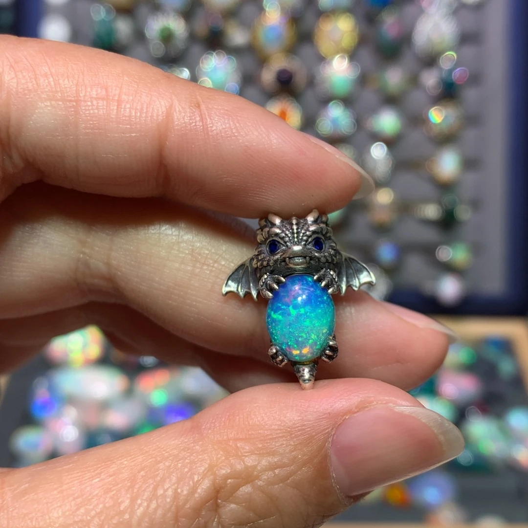 欧泊银S925镶嵌吊坠款式换托楼*月