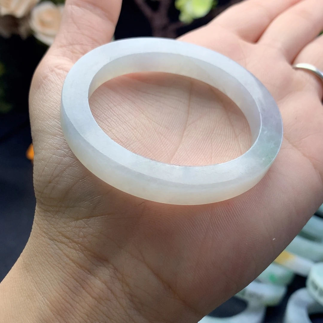 未镶嵌翡翠手镯定制翡翠50-52贵妃