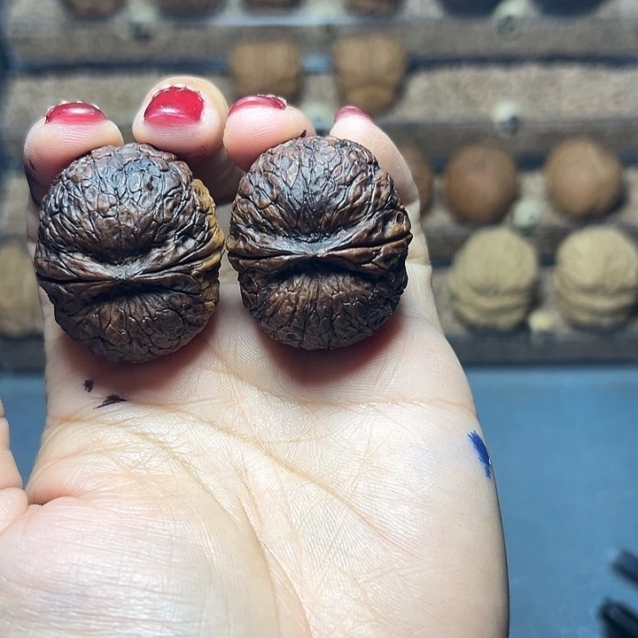 布***达把件文玩核桃闷筋元宝37尺