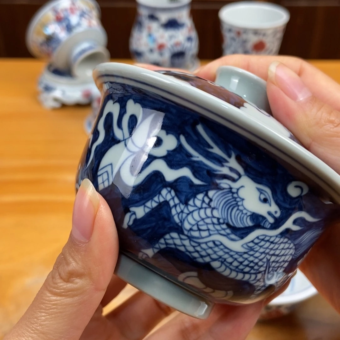 手绘现代茶具非古董