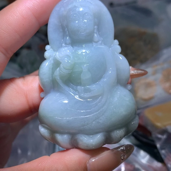 翡翠未镶嵌颈饰保真天然A货翡翠