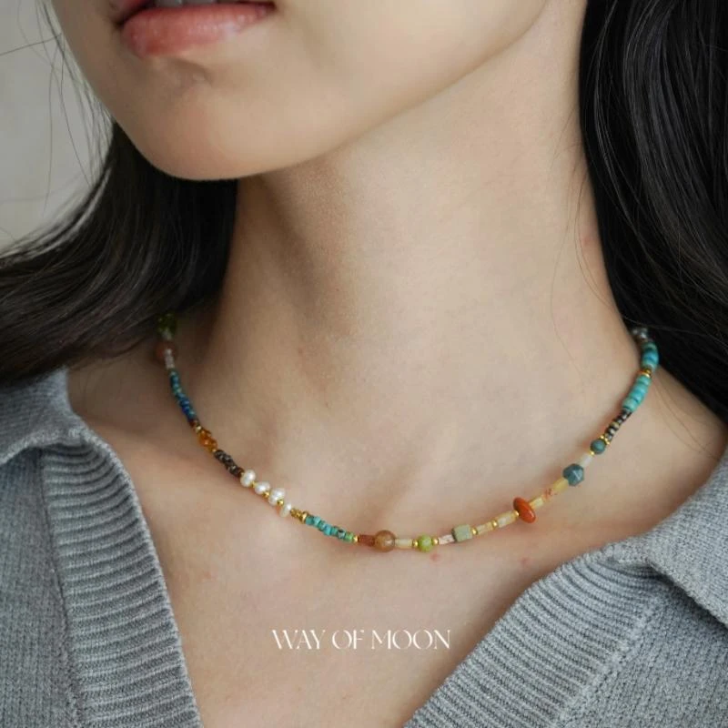 钛钢项链 轻奢颈链串珠锁骨链【觅光】-多巴胺项链