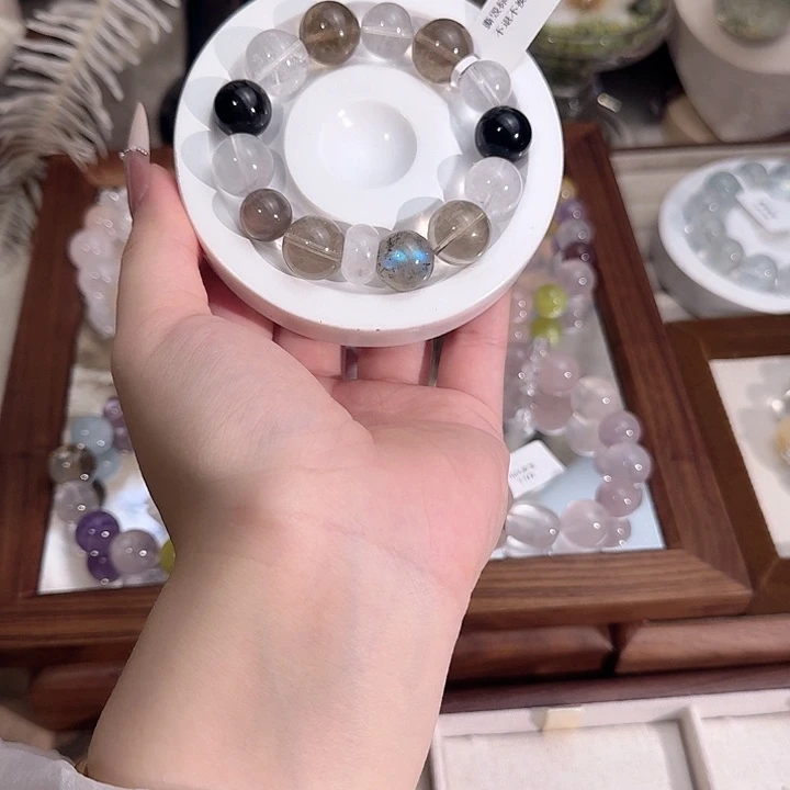 水晶手链合金天然水晶手串