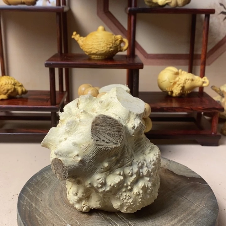 香榧木百*黄杨木手把件