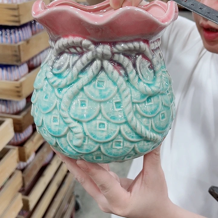 有孔，凑10元包邮陶瓷花盆发货！