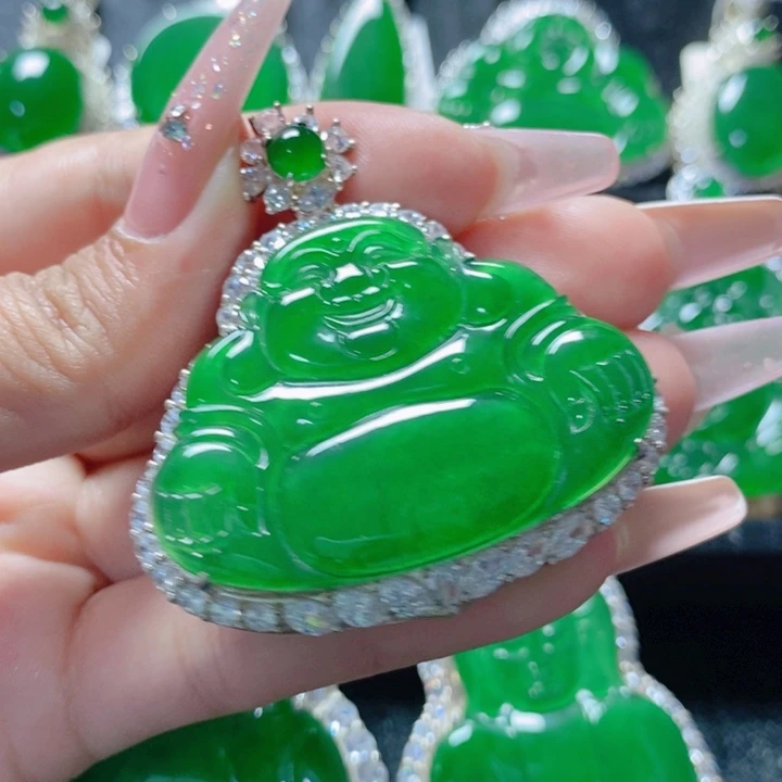 翡翠颈饰银S925镶嵌m**g