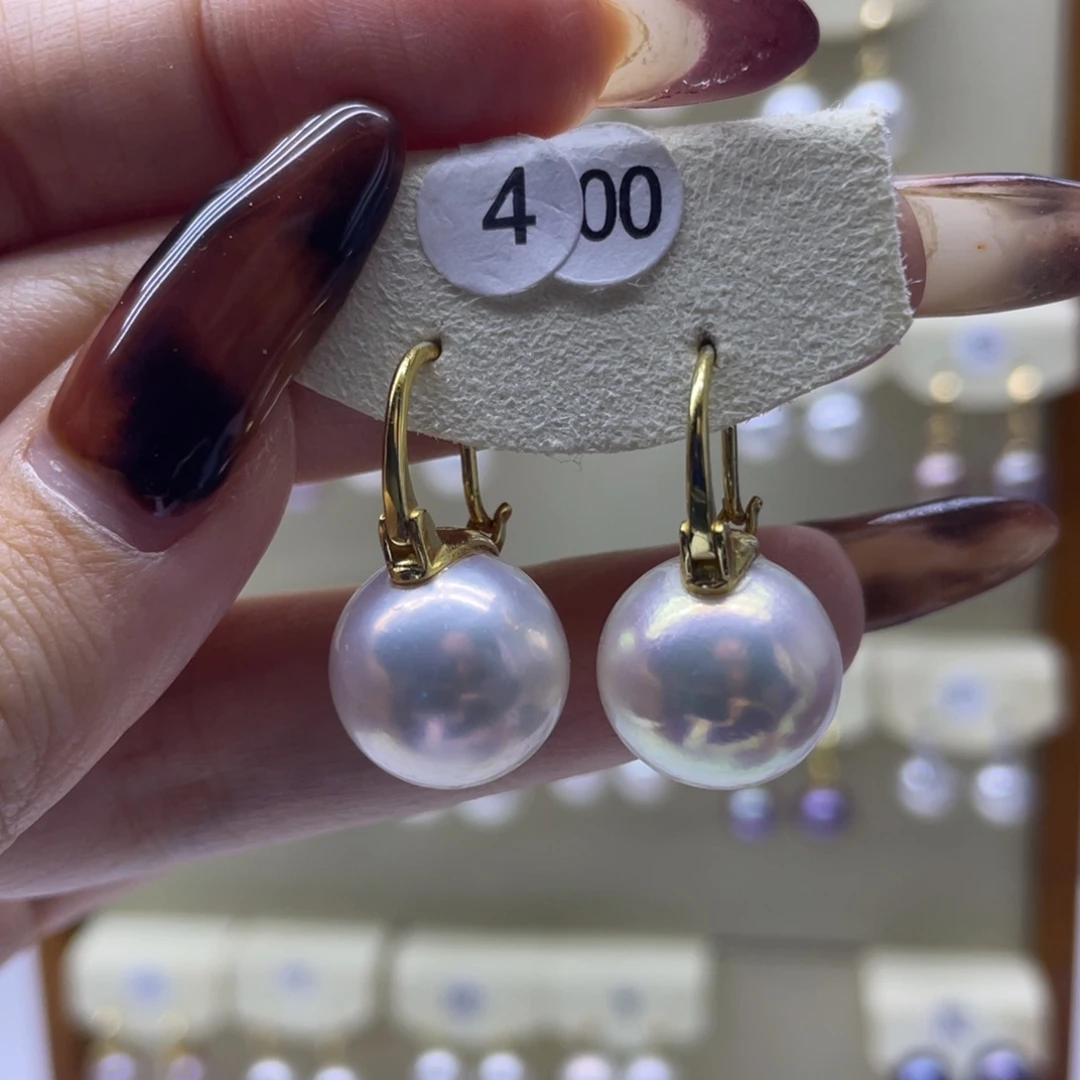 淡水珍珠耳饰银S925镶嵌