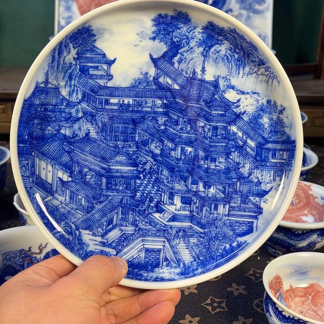 瓷片自成堂景德镇手工手绘