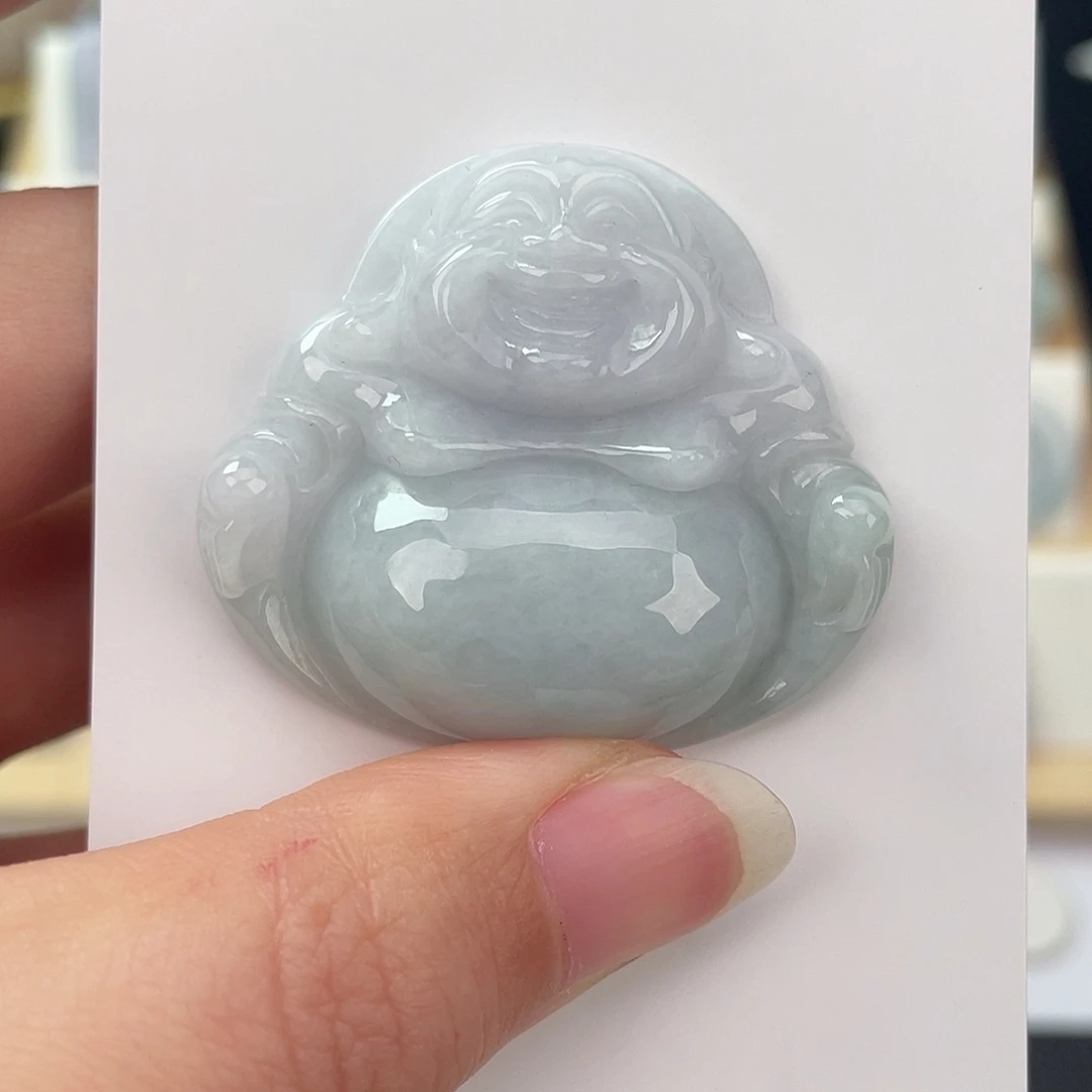 翡翠未镶嵌颈饰佛公