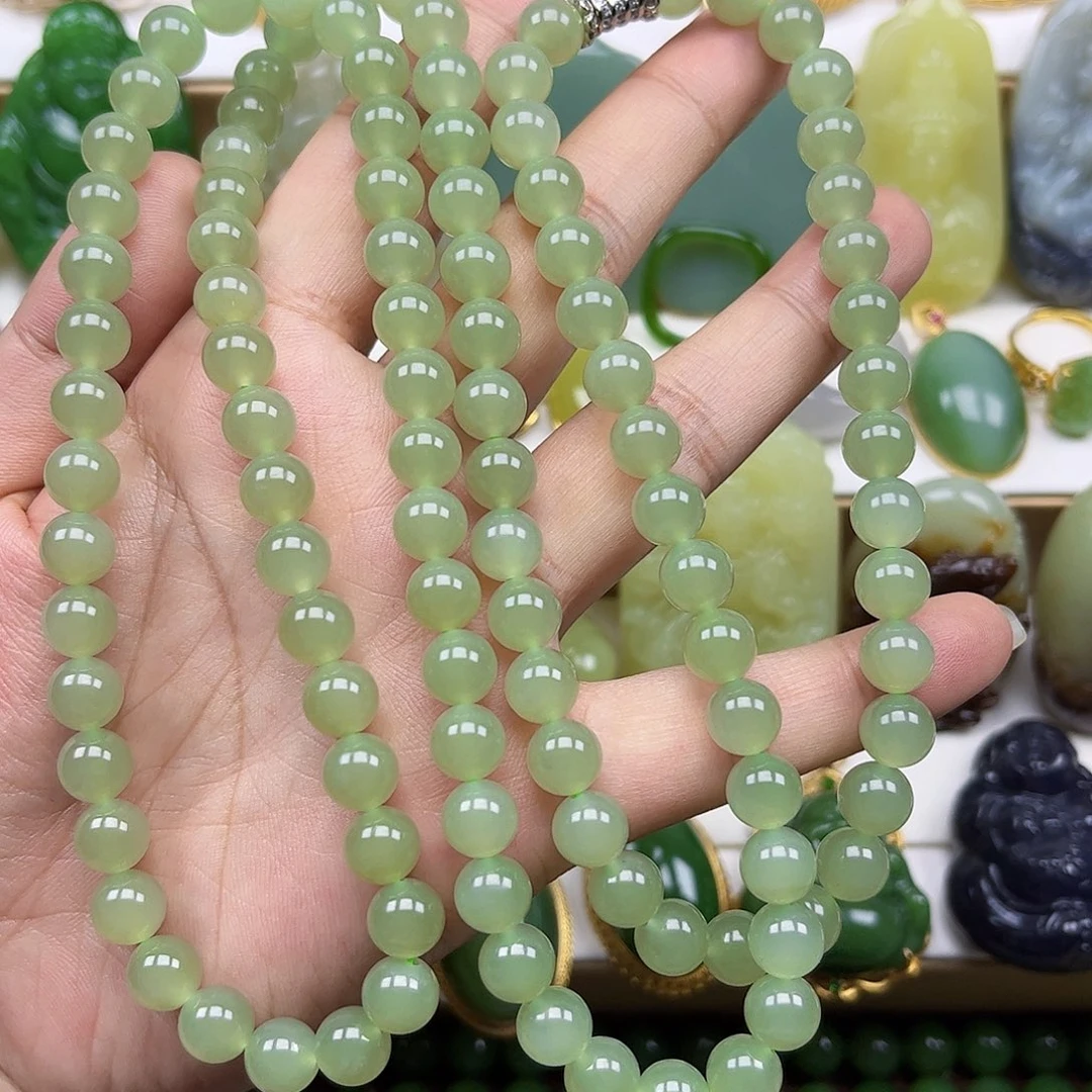 项链未镶嵌和田玉108颗卡8