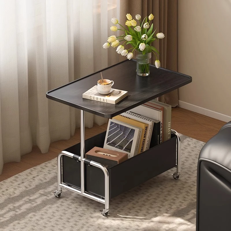 客厅沙发边几带轮现代简约可移动小茶几轻奢高级感创意床头侧边柜