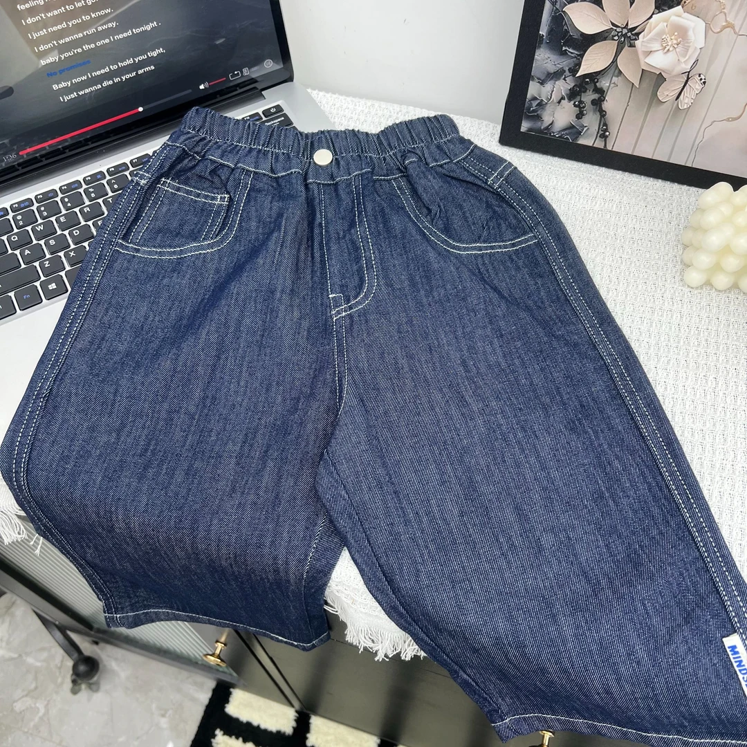 2025年夏季新款净色不掉色棉布牛仔七分裤XK002