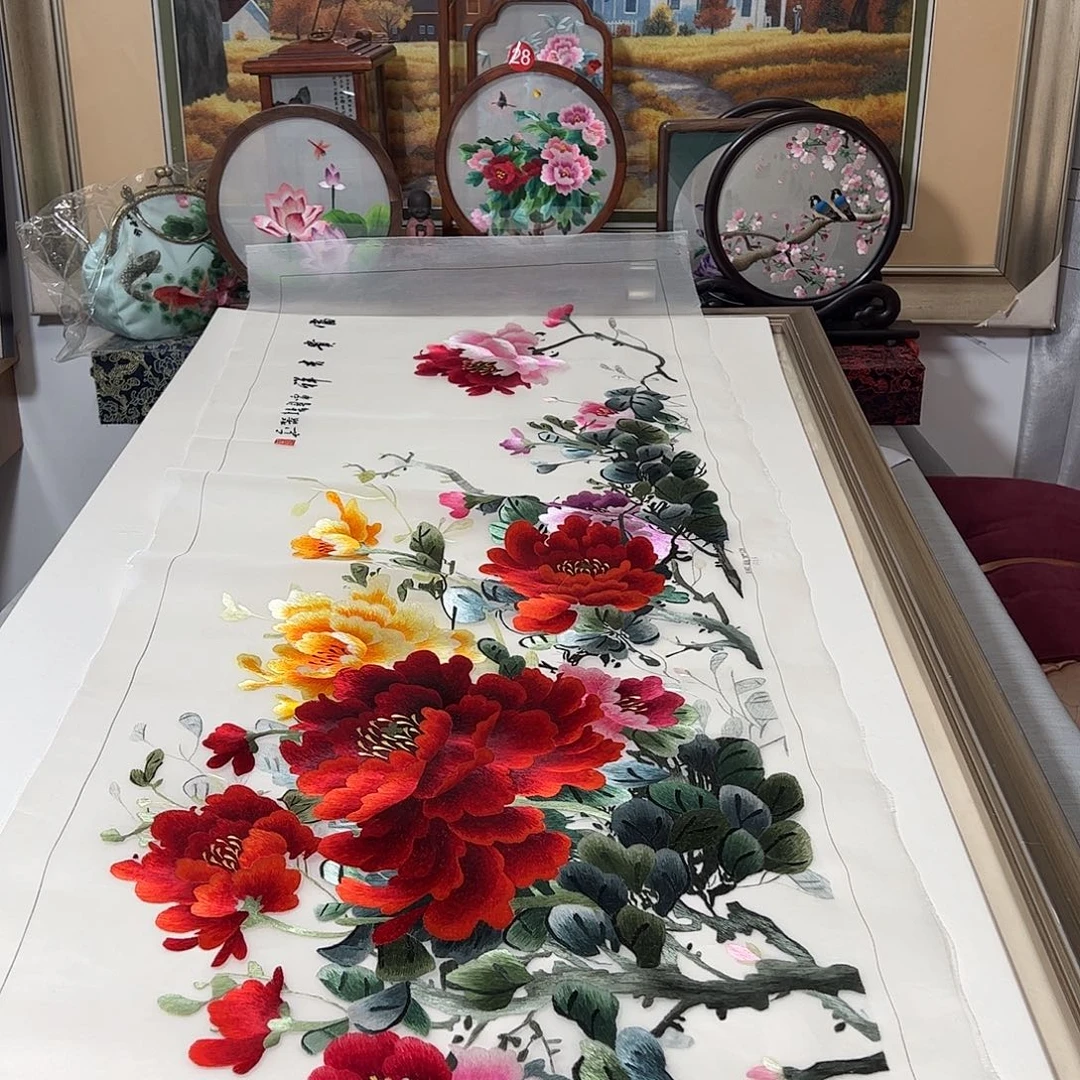 刺绣纯手工刺绣画