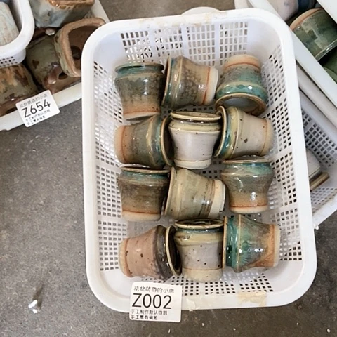 紫砂花盆002微瑕品口径3到4左右