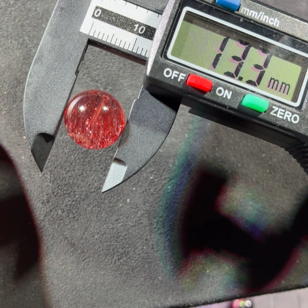 水晶未镶嵌珠宝半成品红超七13.3