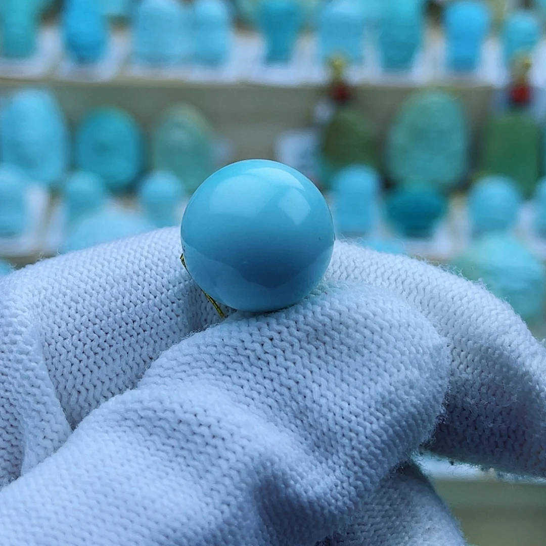 未镶嵌绿松石珠宝奇石15mm